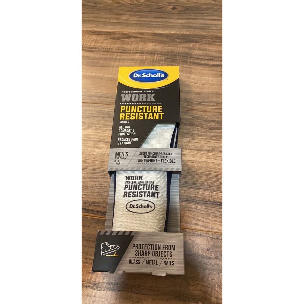 Dr. Scholl's Professional Series Work‎ Puncture Resistant Insoles, Sz 8-14🔥